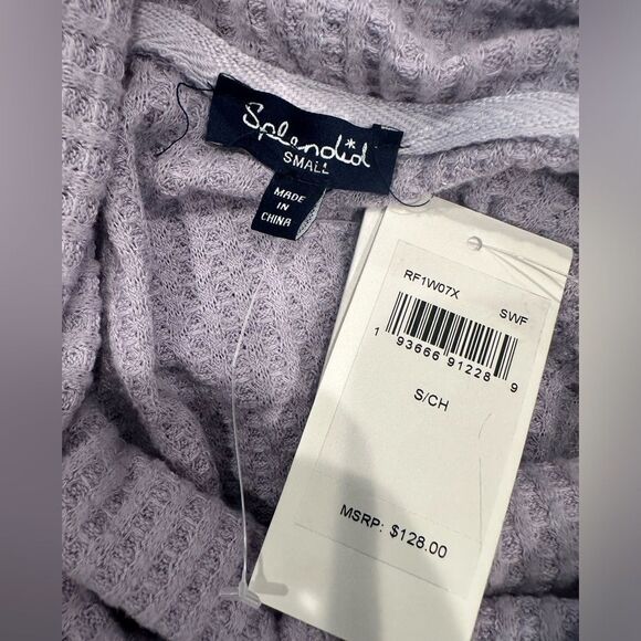 Splendid waffle knit turtleneck lilac purple - Picture 4 of 4